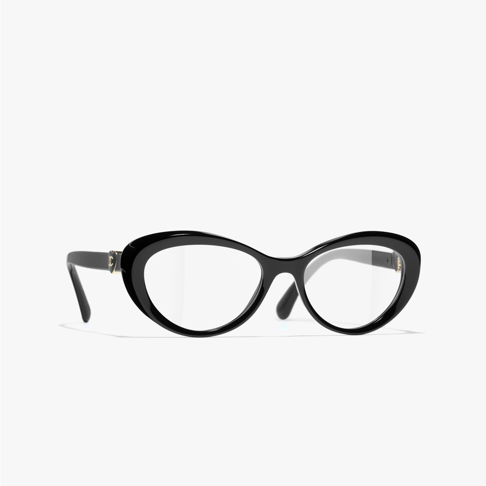 Black Chanel Vintage Cat-eye Glasses